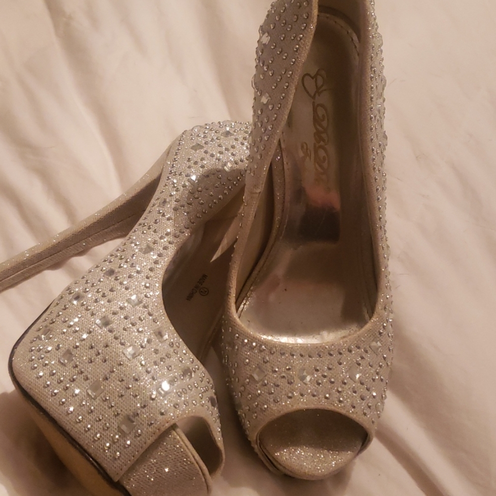 Blinged out stilettos only wore once